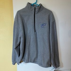 Port and Company Gray Half-Zip Fleece Pullover